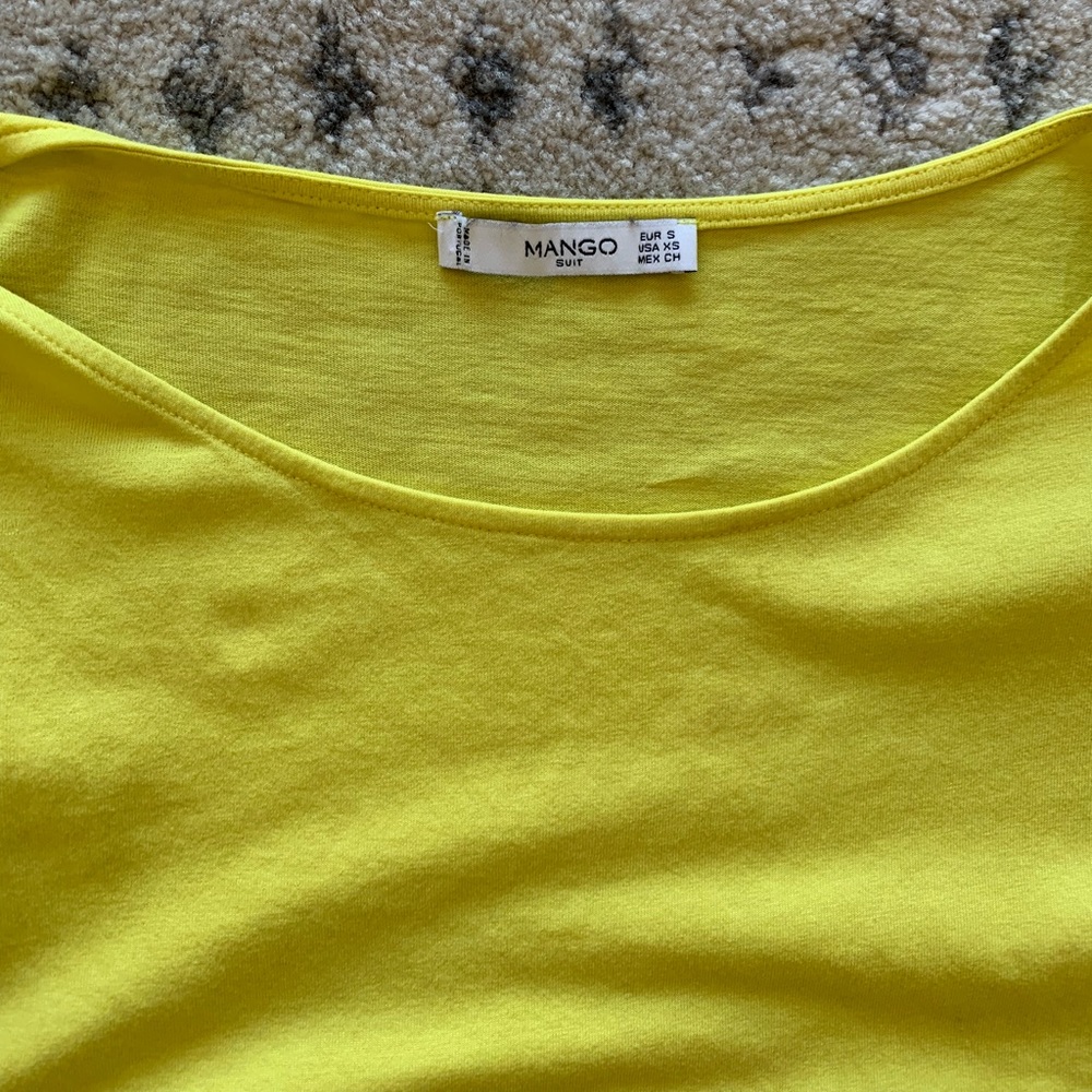 ASOS Mango Yellow Ruffle Blouse - Picture 2 of 2